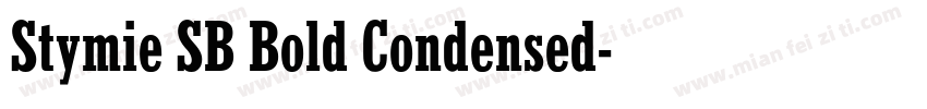 Stymie SB Bold Condensed字体转换